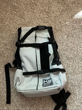 K9 Sport Sack Light Gray Dog Carrier Backpack - Hands-Free Pet Travel